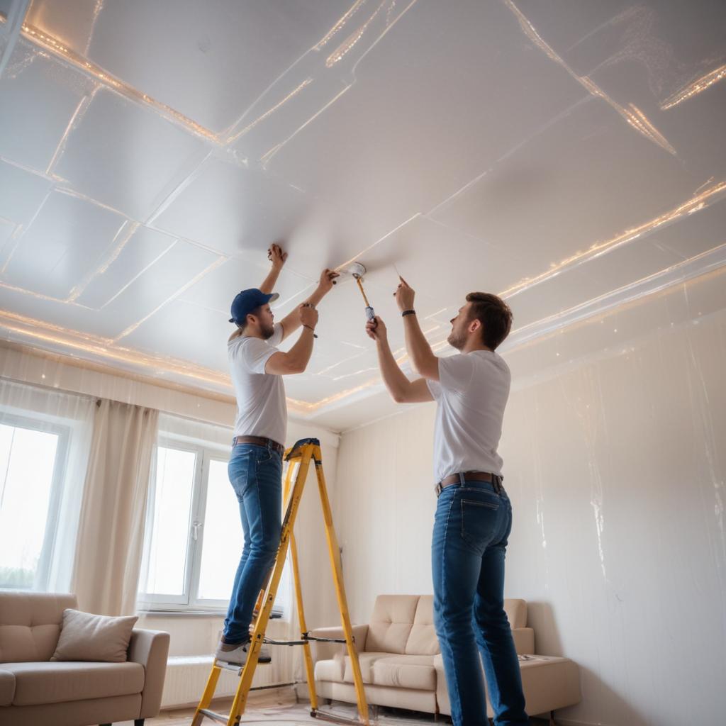 Стоимость натяжного потолка в Находке профессиональная установка