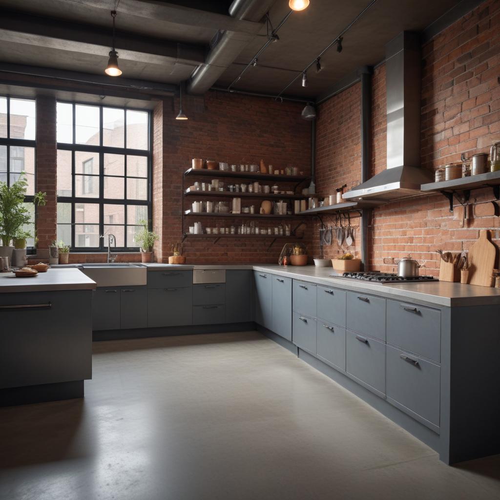 Кухня в индустриальном стиле: особенности материалов и планировки