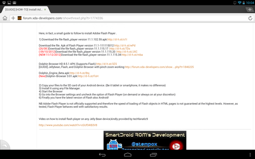 Как установить Adobe Flash на планшет с Android Lollipop, KitKat и Jelly Bean?